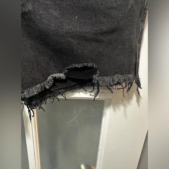 NWT Free People Washed Black Distressed Shorts. - Picture 9 of 16